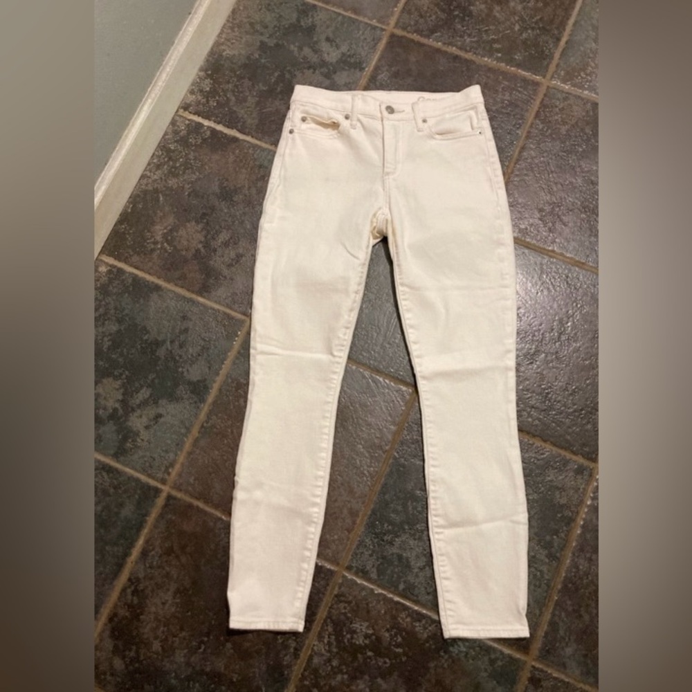 Gap 1969 Resolution True White Skinny Jeans Women’s Size 25